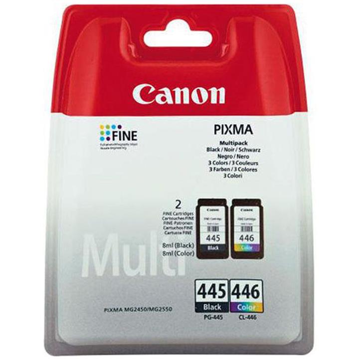 پک کارتریج کانن مدل PG-445 و CL-446 Canon PG-445 And CL-446 Package Ink Cartridges